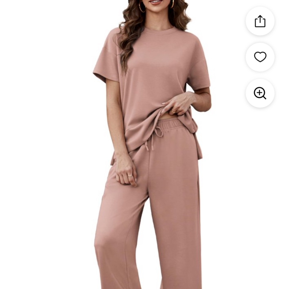 NWT PINSPARK short sleeve lounge set - light rose/pink